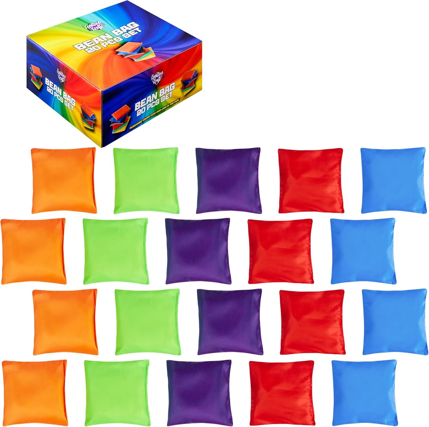 20er-Set bunte Cornhole Säckchen, 20er-Pack