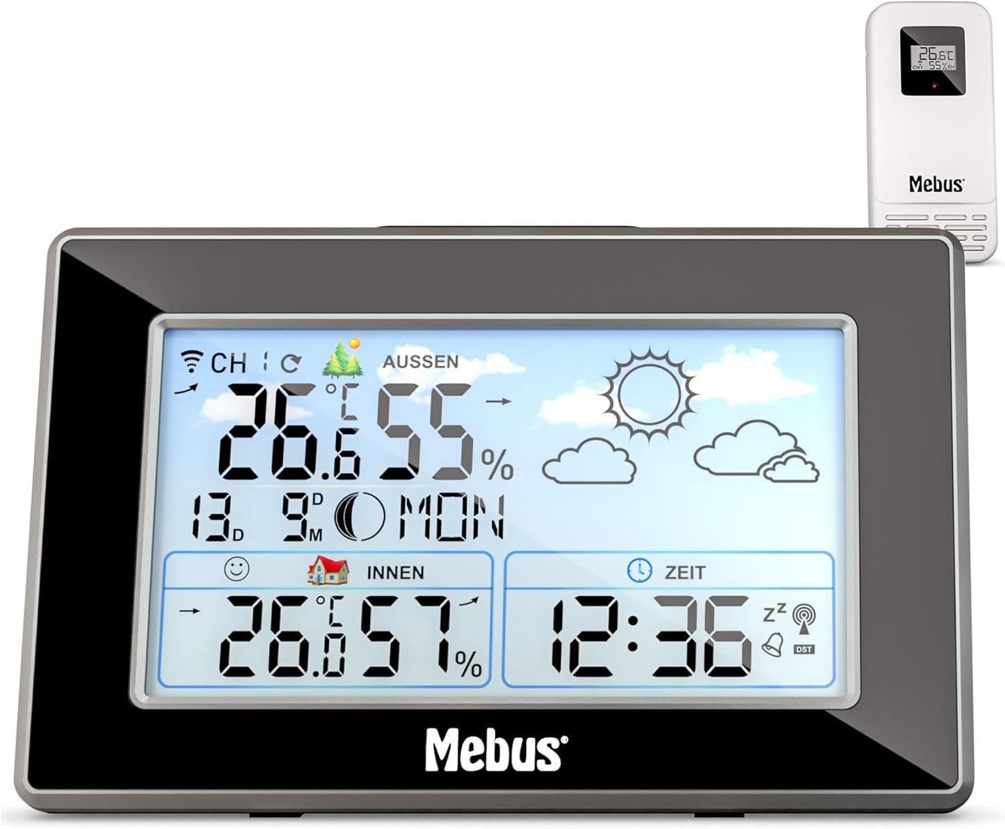 Wetterstation mit Aussensensor und Funkuhr 40917