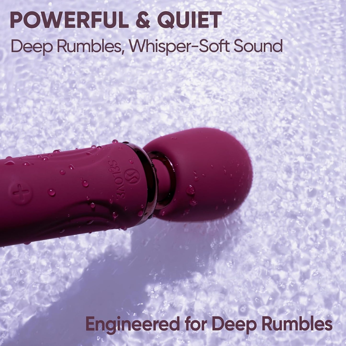 Vela Wand Massagestab mit flexiblem Hals, Deep Purple