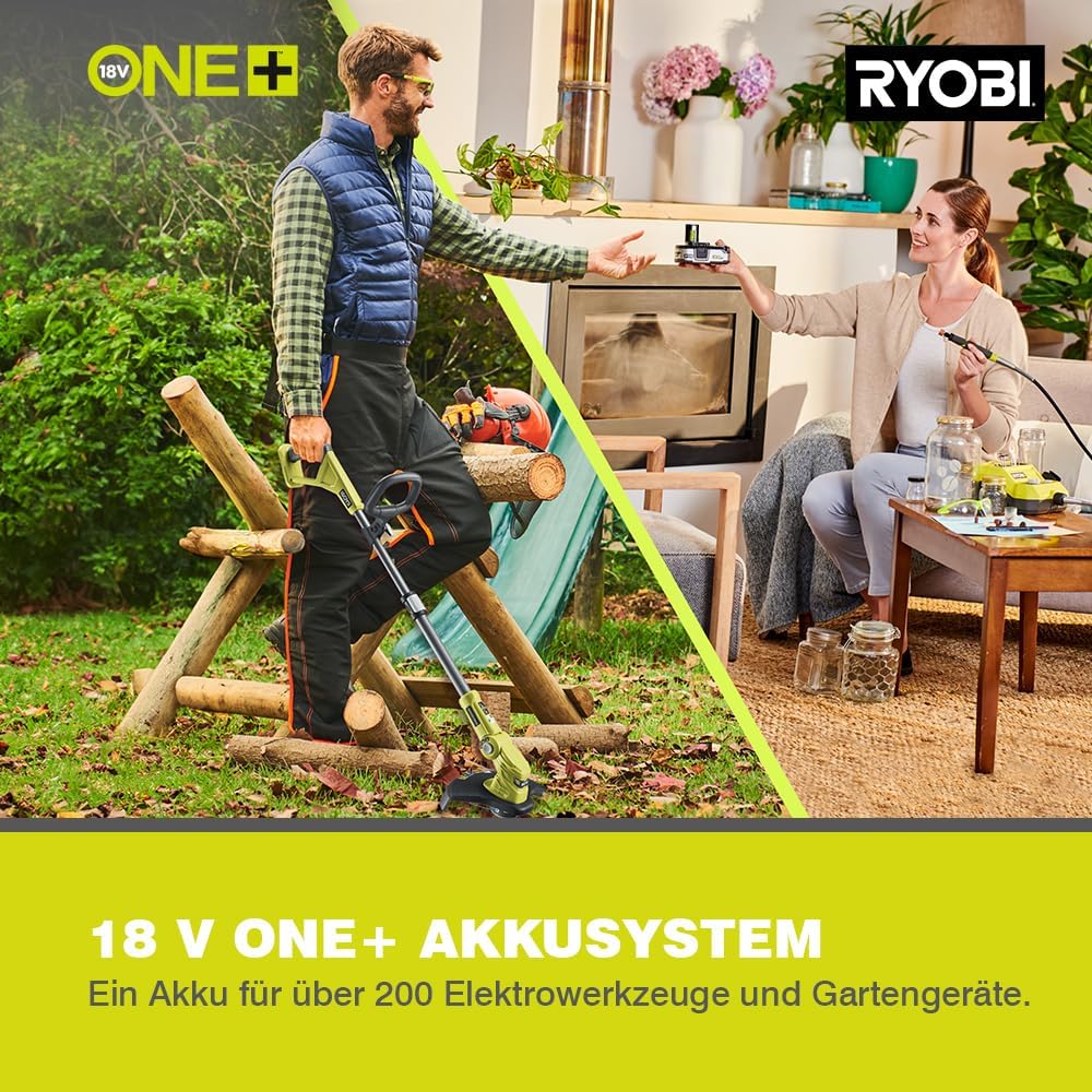 Akku-Rasentrimmer RLT183220S (inkl. Akku & Ladegerät), 25-30 cm Schnittbreite 1 x 2,0 Ah Akku + Ladegerät