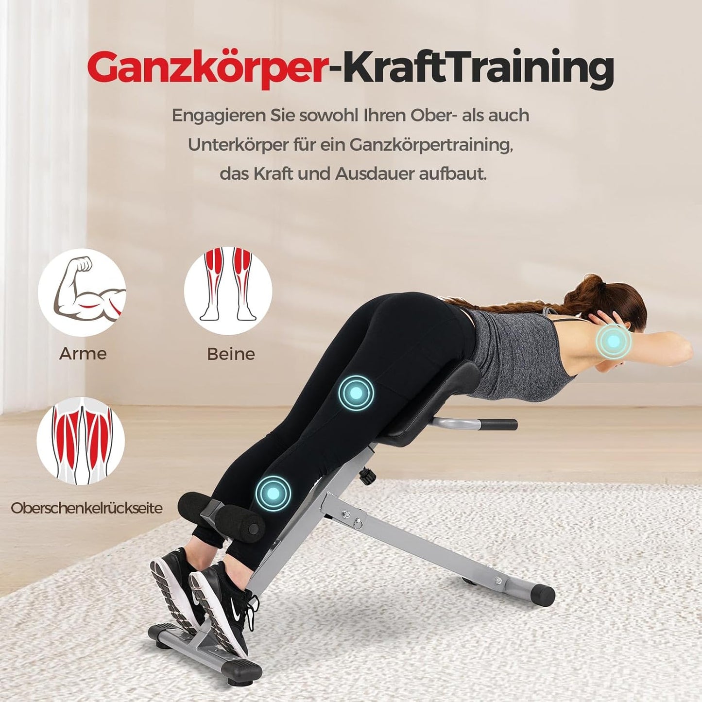 Klappbare Hyperextension-Roman Chair & Sit-Up-Bank, Roman Chair