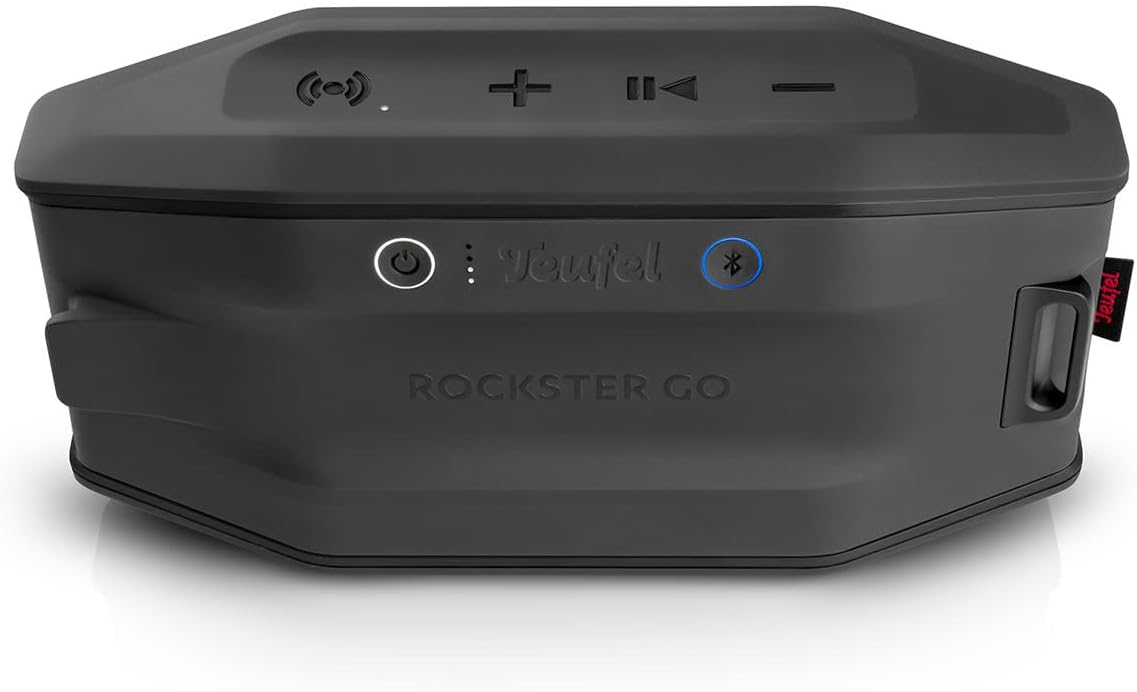 ROCKSTER GO 2 - Tragbarer Bluetooth-Lautsprecher, Schwarz