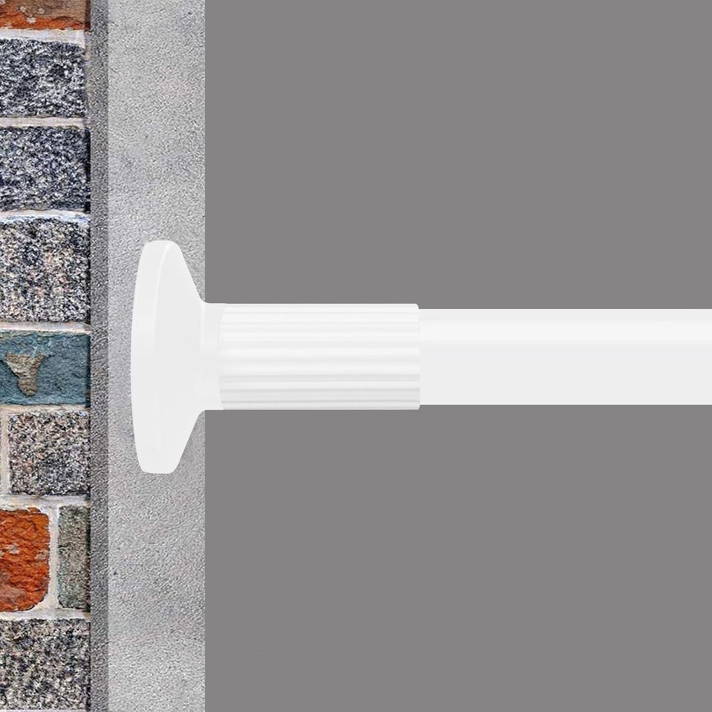 Teleskop-Duschvorhangstange, 50-80cm Weiß