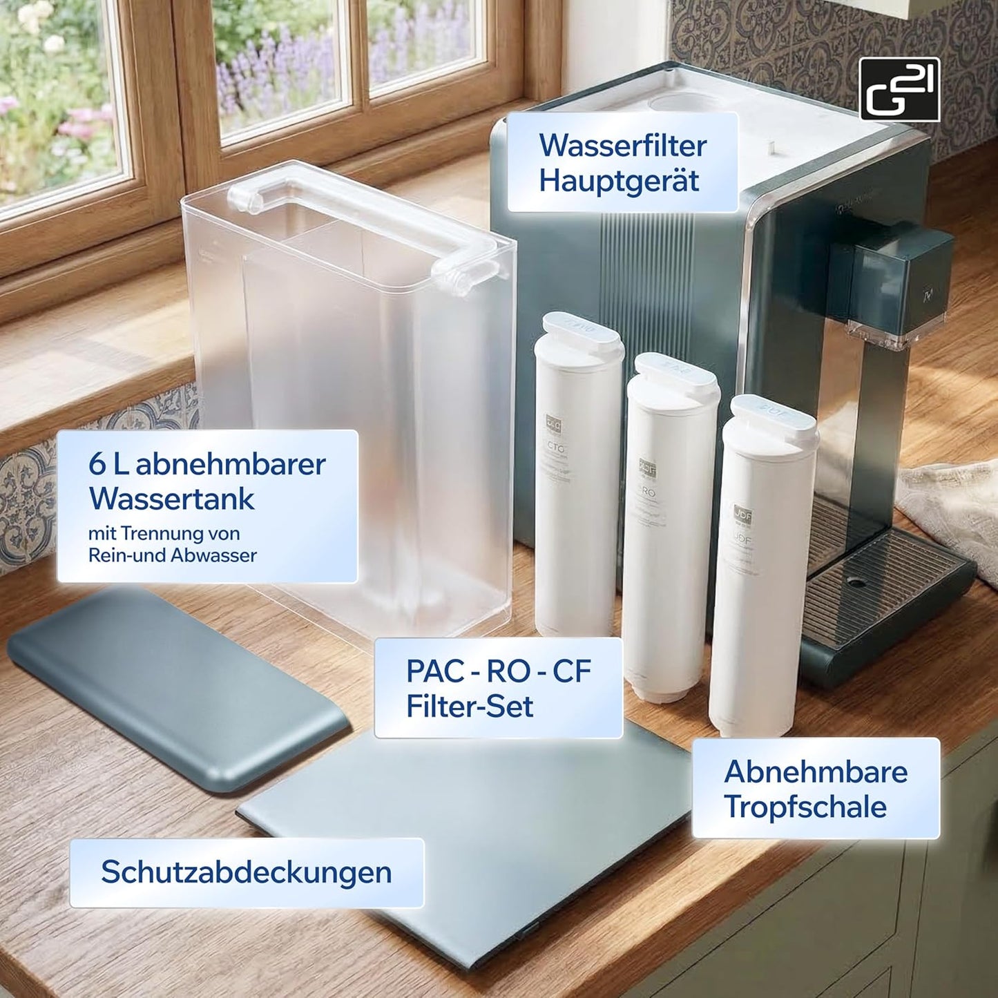 Osmo Pro Osmoseanlage mit Wasserstoff- & Heisswasserfunktion, Osmo Pro