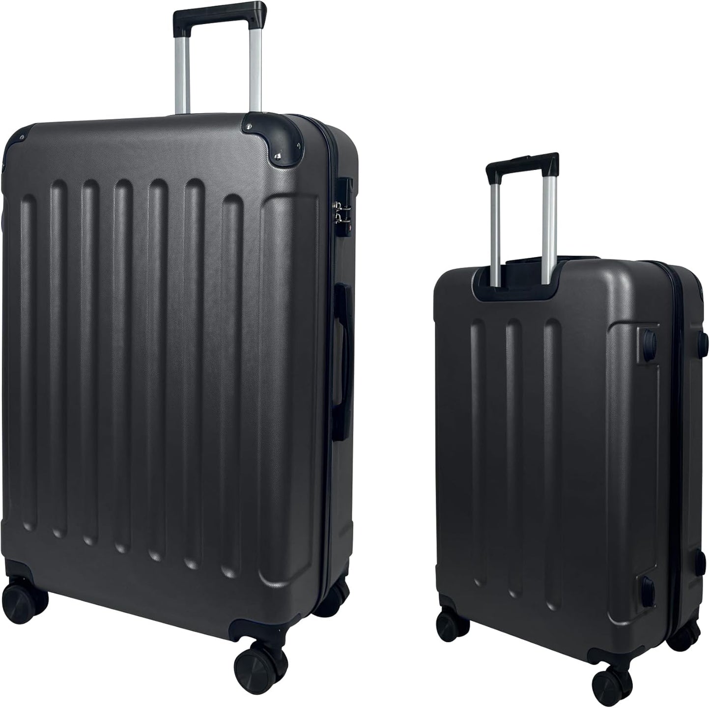Hartschalenkoffer mit Rollen, Zahlenschloss, Mittlerer Koffer (65cm) Anthrazit