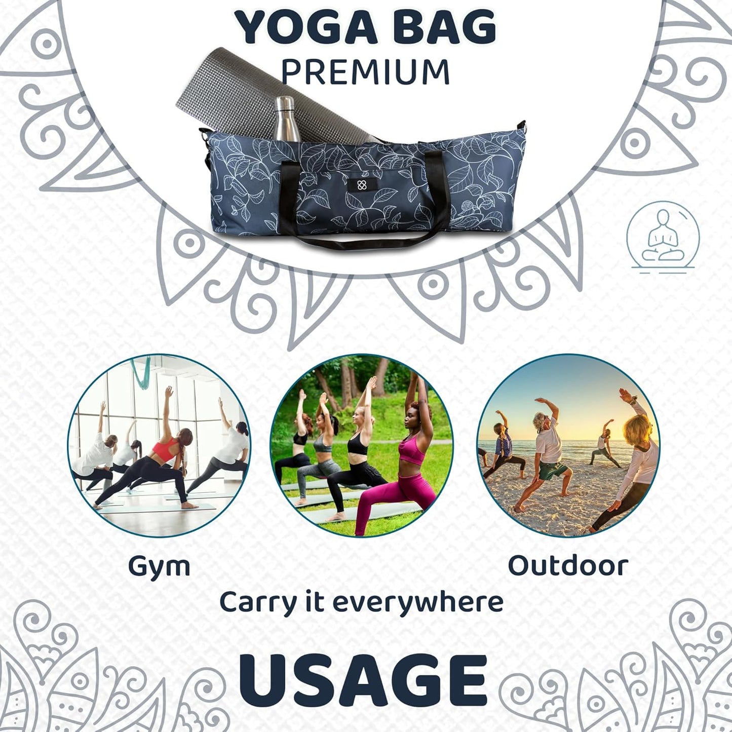 Yogatasche XXL für Matte und Zubehör