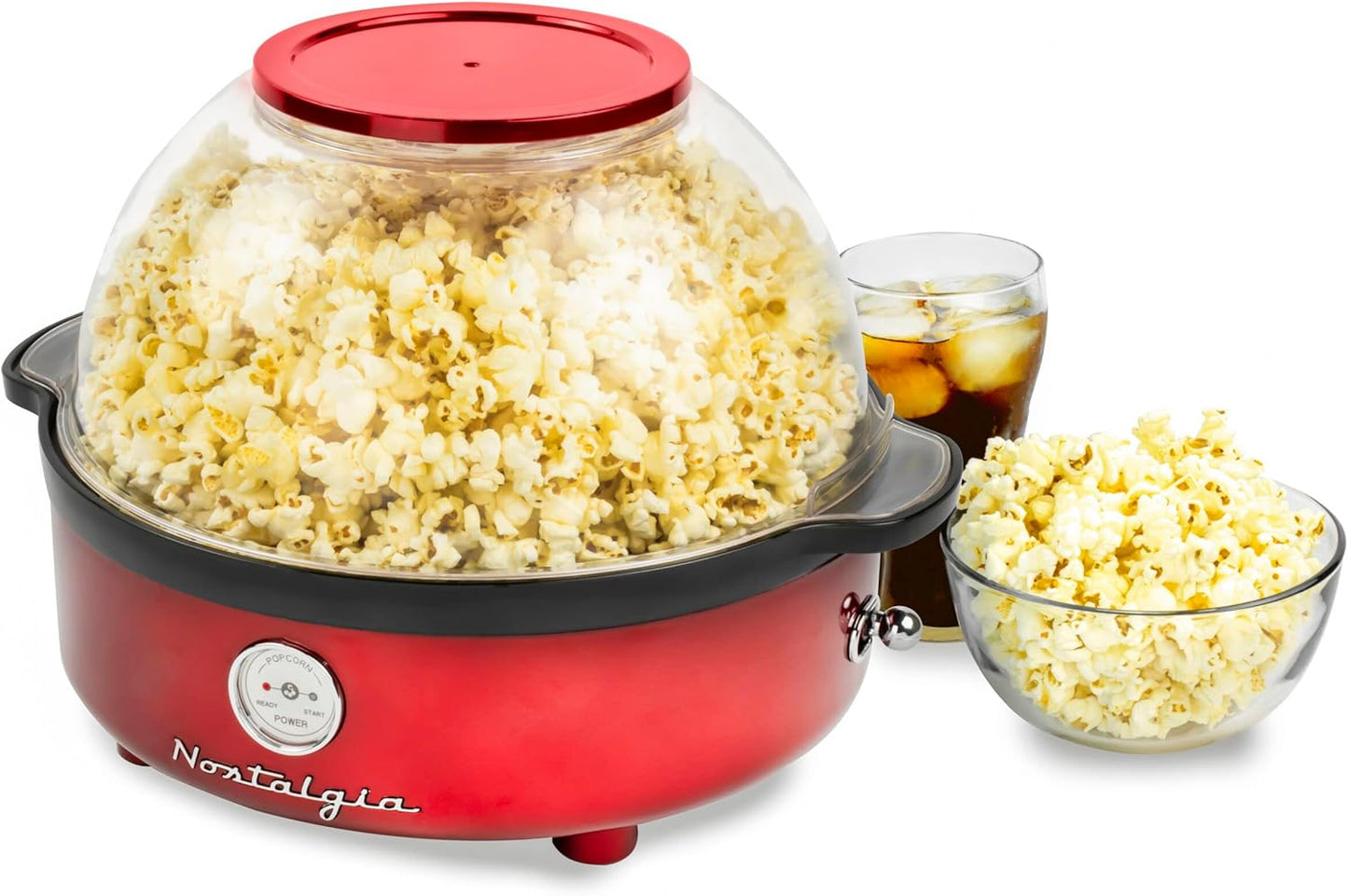 Retro-Popcornmaschine, Rot