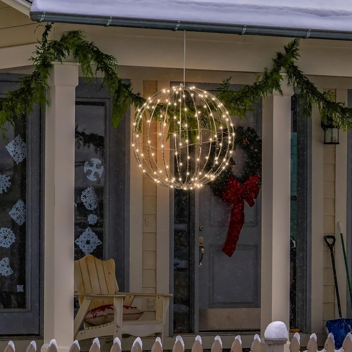 Faltbare Weihnachts-LED-Leuchtkugeln, 50*50 warme Lampe