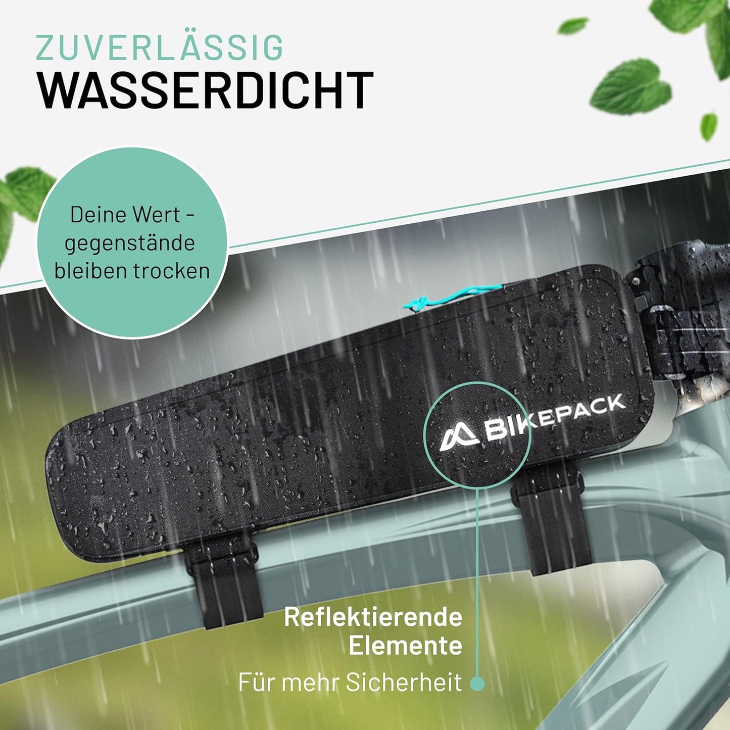 Rahmentasche für Bikepacking, Oberrohrtasche