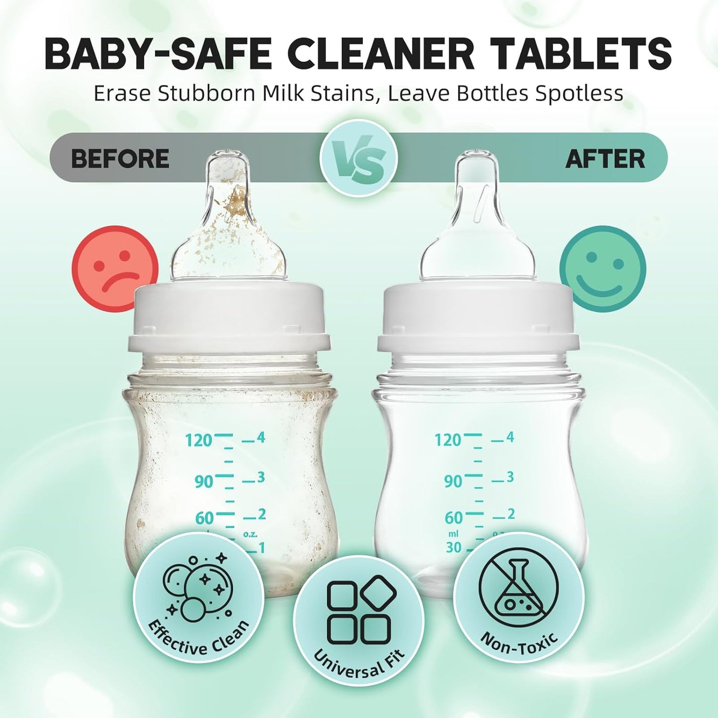 Reinigungstabletten für Babyflaschen, 150 Stück