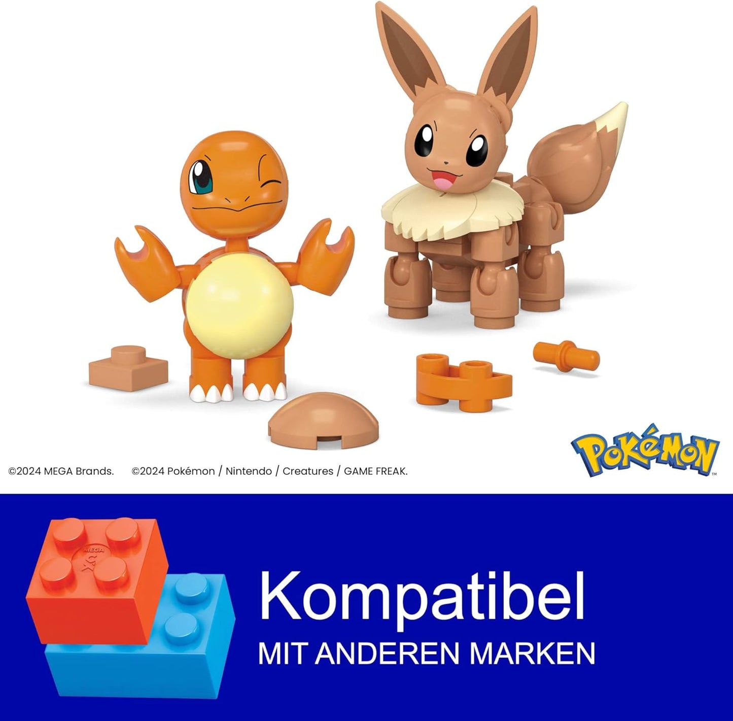 Pokéball Set mit Glumanda & Evoli, Glumanda und Evoli