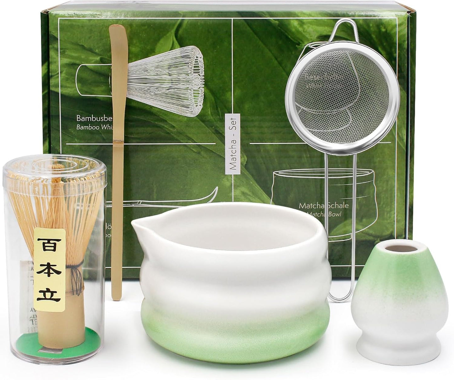 5-teiliges Matcha-Set, Grün