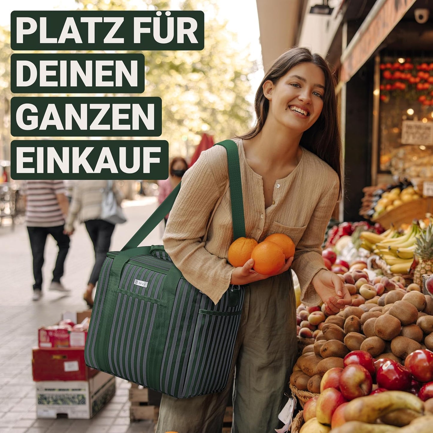 Faltbare Thermotasche, 30 Liter, 30L Oliv