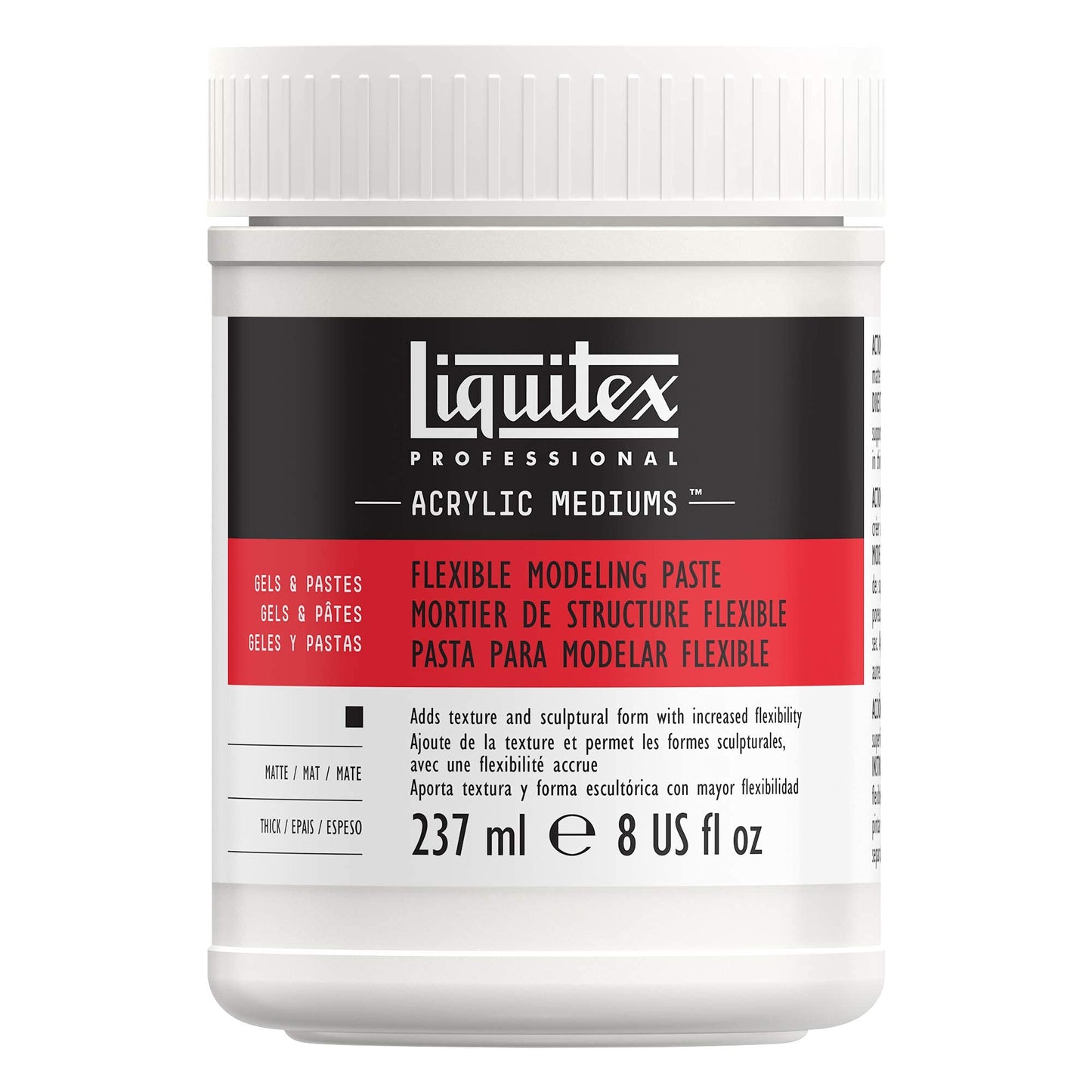 Flexible Struktur- und Modellierpaste für Acrylfarben, Flexible Modellierpaste 237 ml (1er Pack)