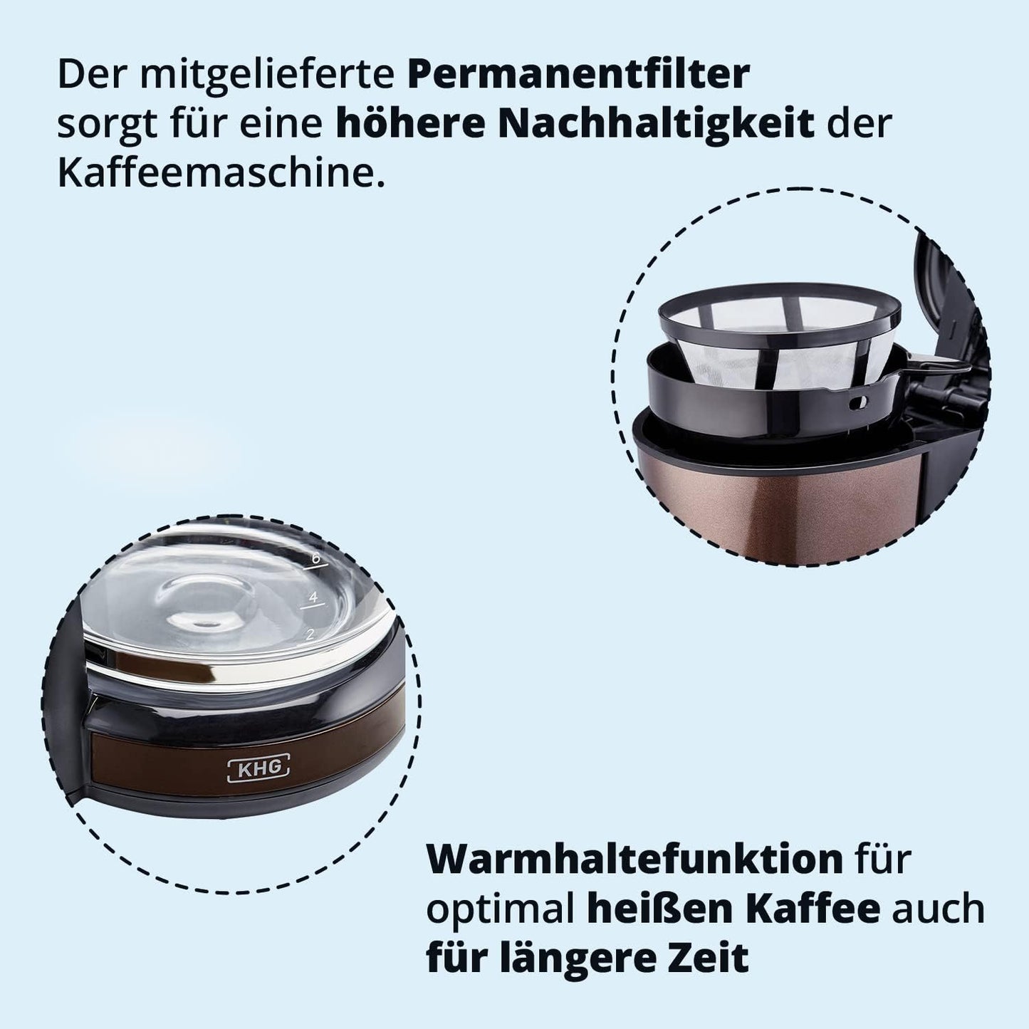 Kaffeeautomat KA-123 mit Glaskanne für 10 Tassen