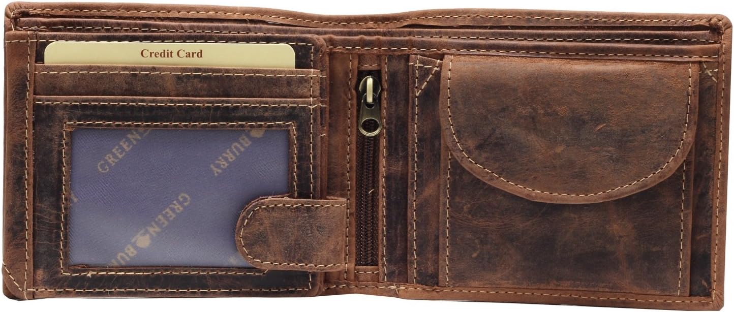 Vintage Portemonnaie Leder, Braun