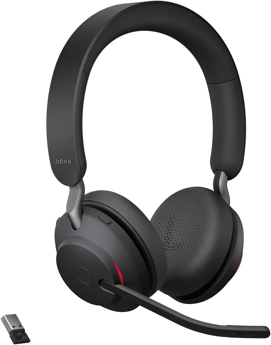 Evolve2 65 Kabelloses PC-Headset mit Geräuschunterdrückung, Stereo USB-A dongle Alle Plattformen Schwarz