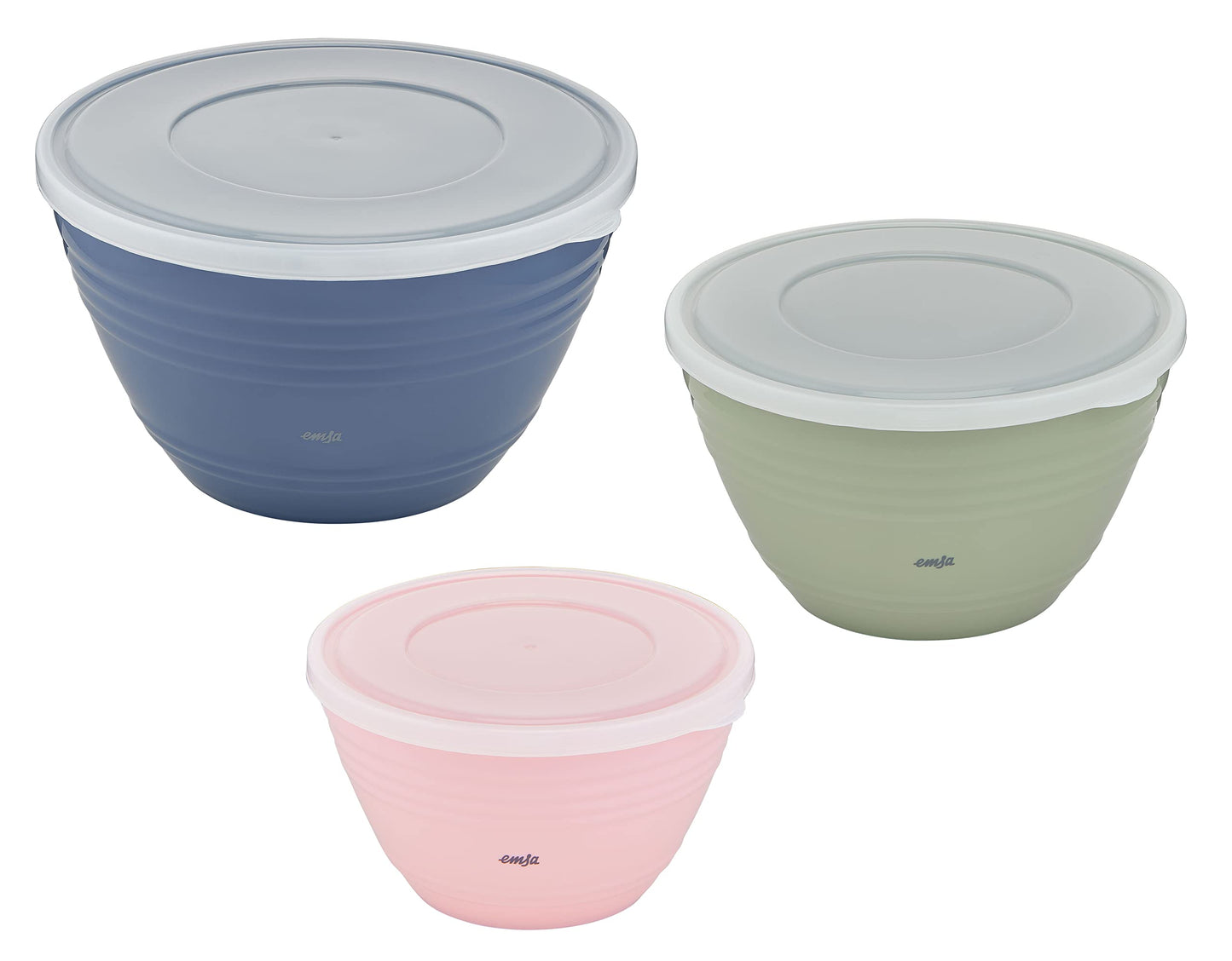 Prep&Bake 3er Set Kunststoff-Rührschüssel, 3er Set (1,7 + 2,75 + 4,15 L)