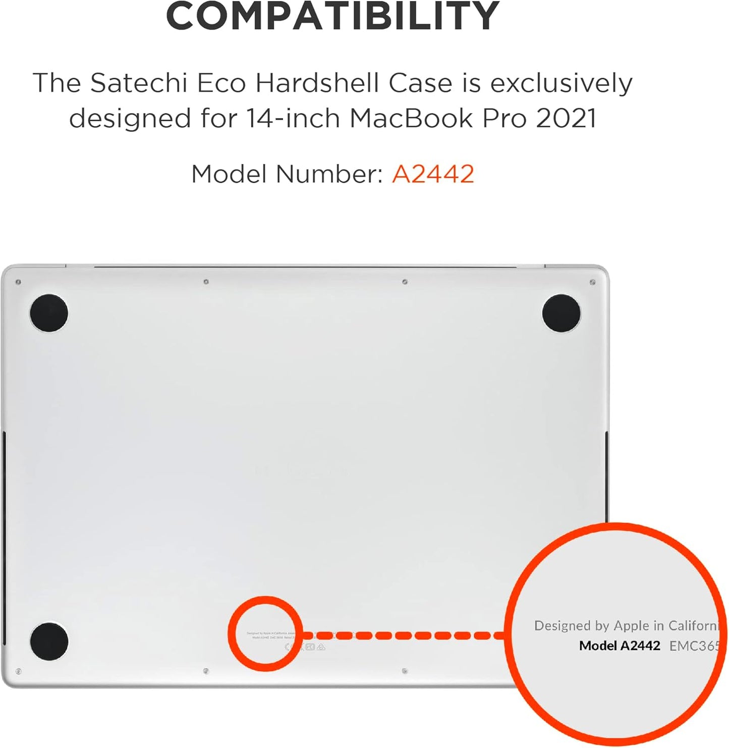 Eco-Hartschalencover für MacBook Pro 14-Zoll, Transparent MacBook Pro 14-inch