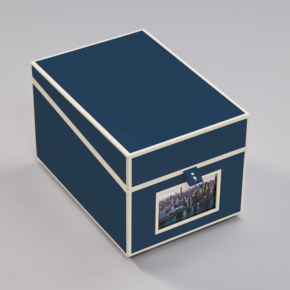 CD- und Fotobox für 10 x 15 cm Fotos, Marine 7-1/8 x 10-1/8 x 6-1/8 inches
