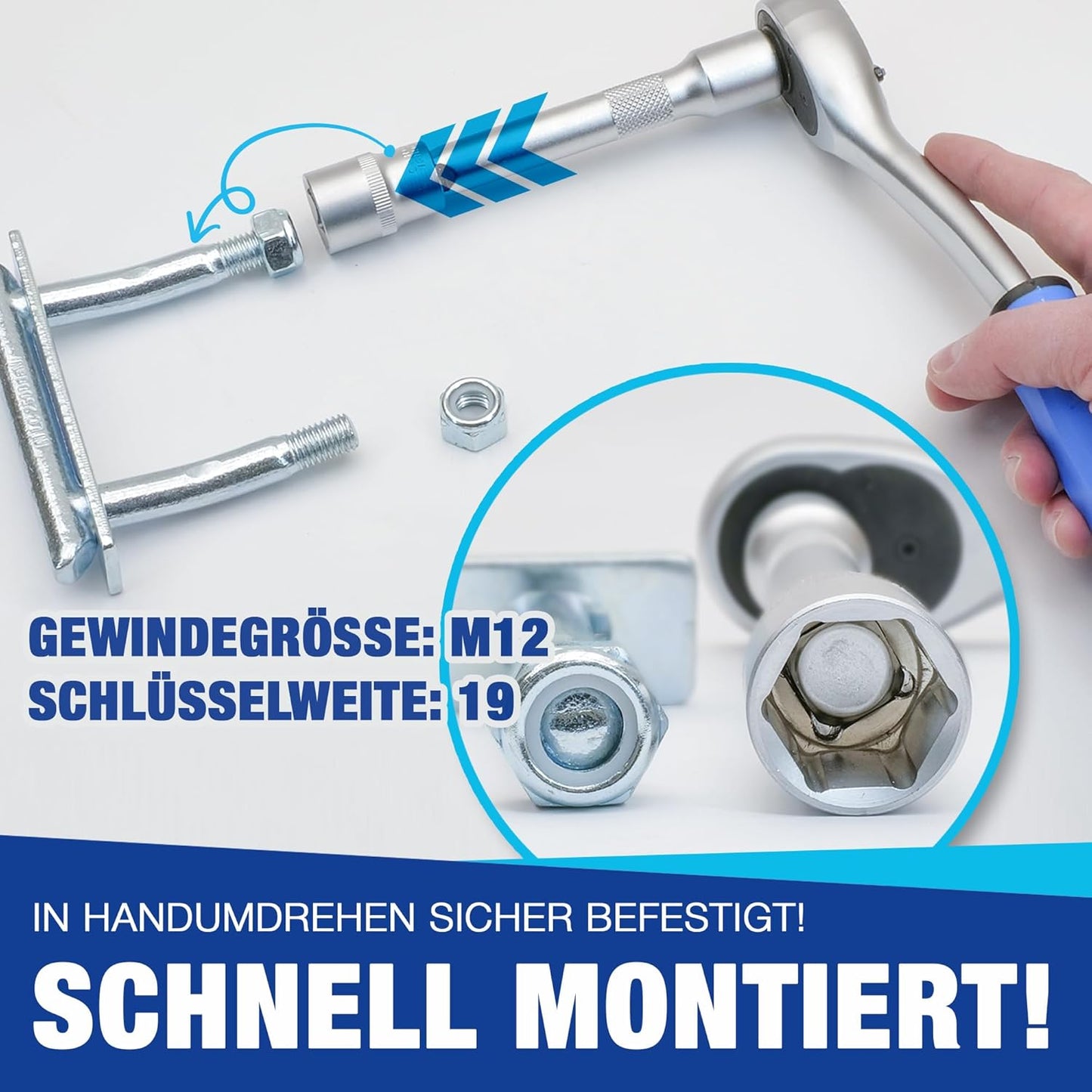 Zurrbügel 4er-Set für Ladungssicherung, 4 Stück
