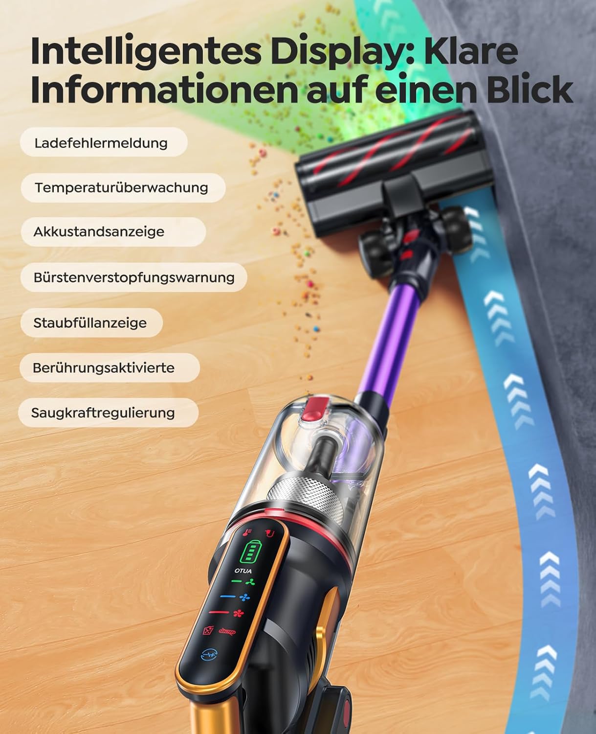 Akku-Staubsauger mit Wandladestation