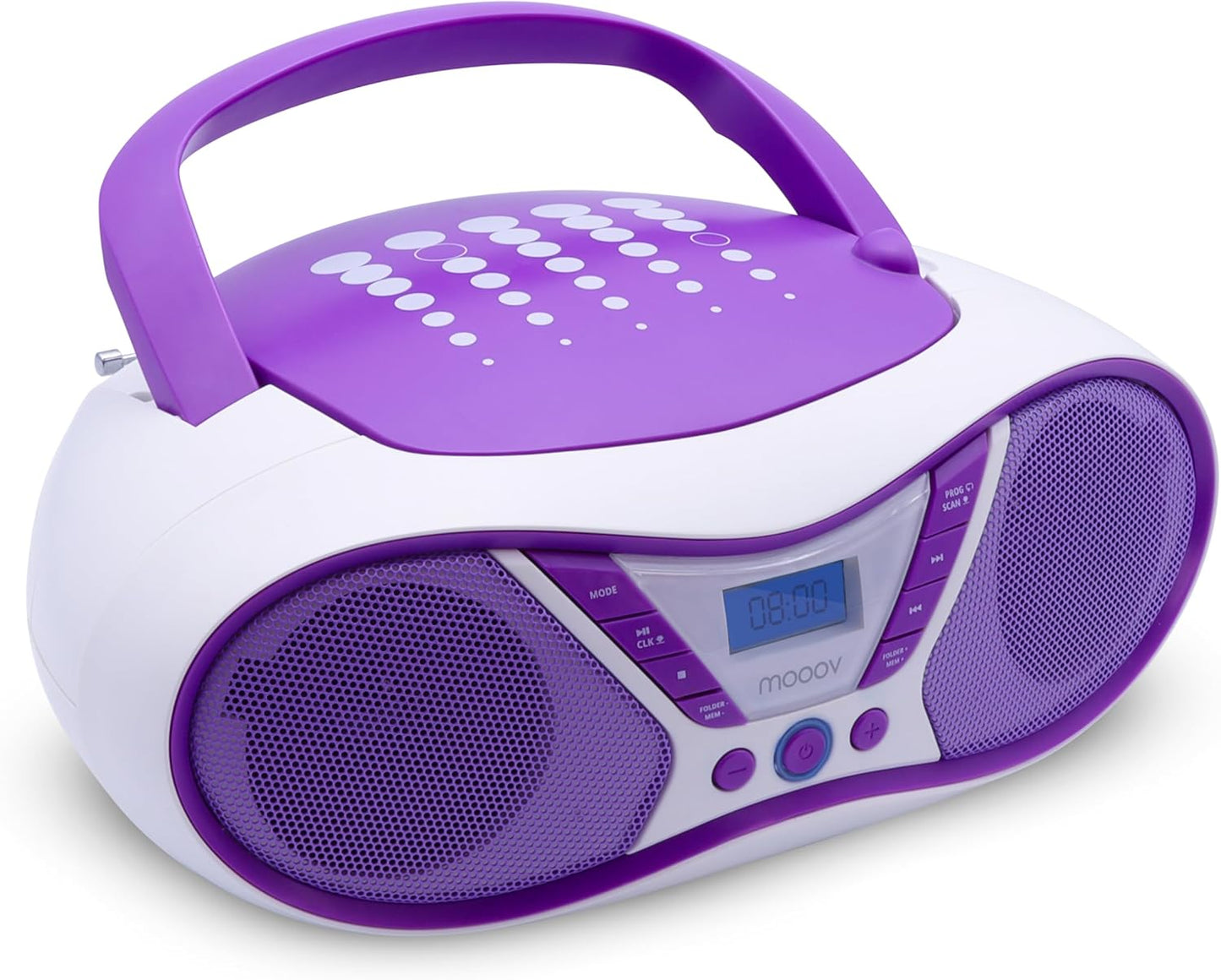 Tragbarer CD-Player, Purple & White