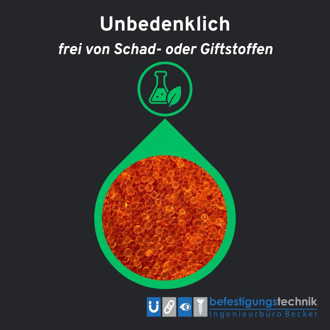 Silica Gel Trockenmittel mit Farbindikator, 2 kg (1er Pack)