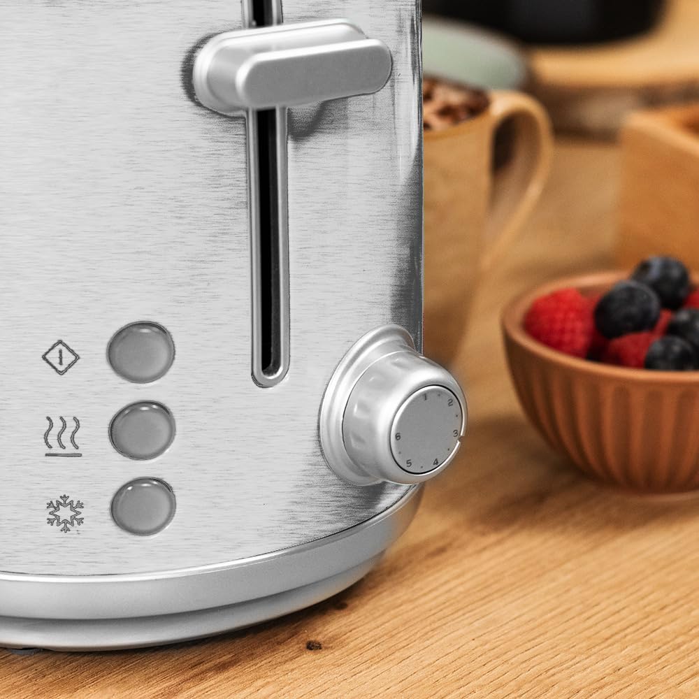 Toaster 2-Scheiben Retro-Design, Retro - 2 Scheiben ; Inox