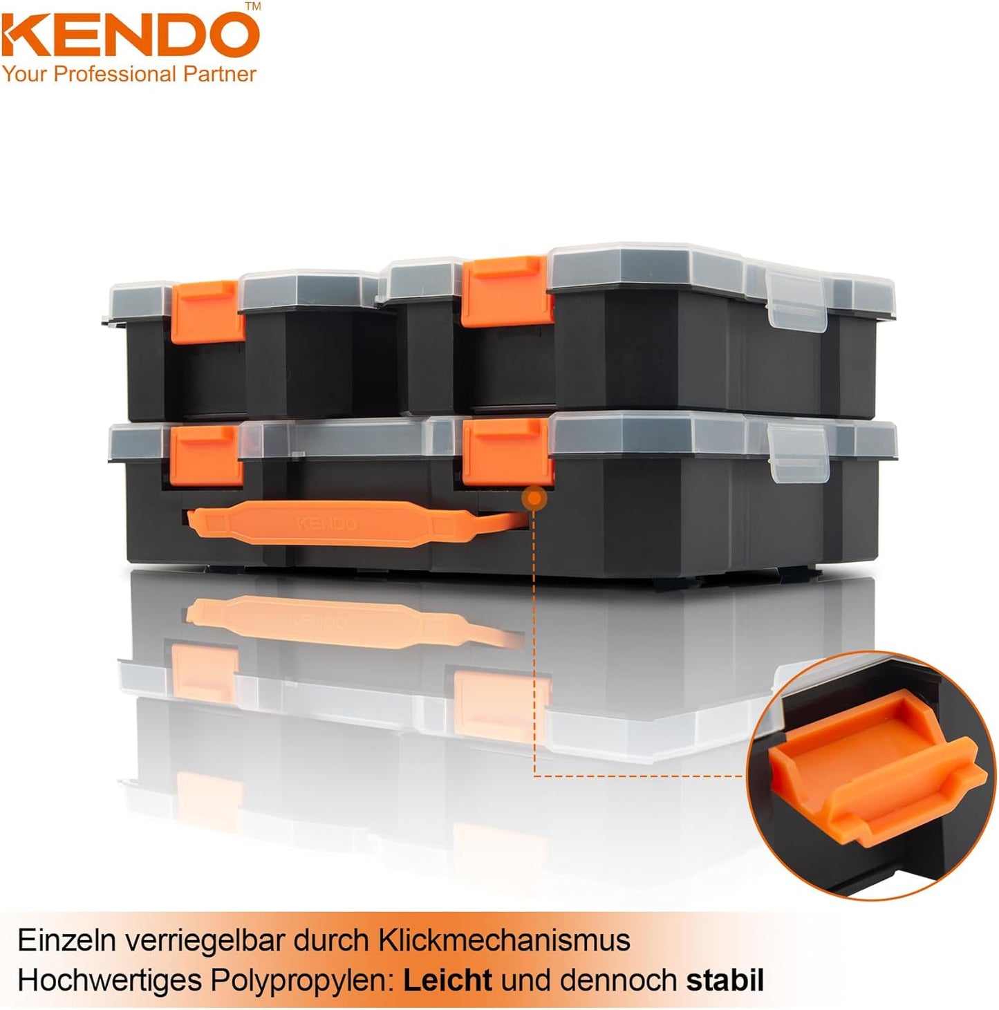 3-teiliges Sortierboxen-Set für Kleinteile, 32 Fächer Set 3-teilig