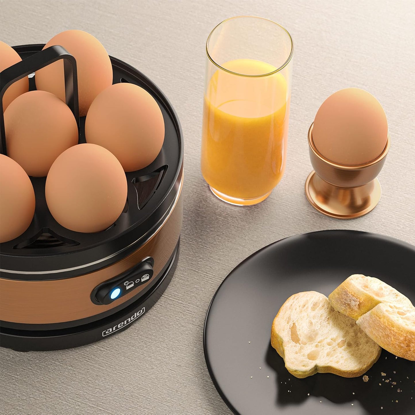 Eierkocher Sevencook mit Warmhaltefunktion, C: Kupfer