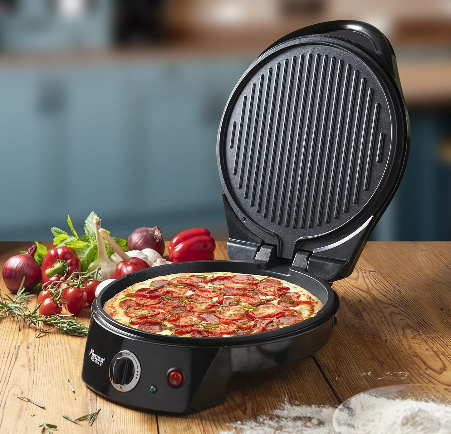Elektrischer Pizzaofen, Schwarz