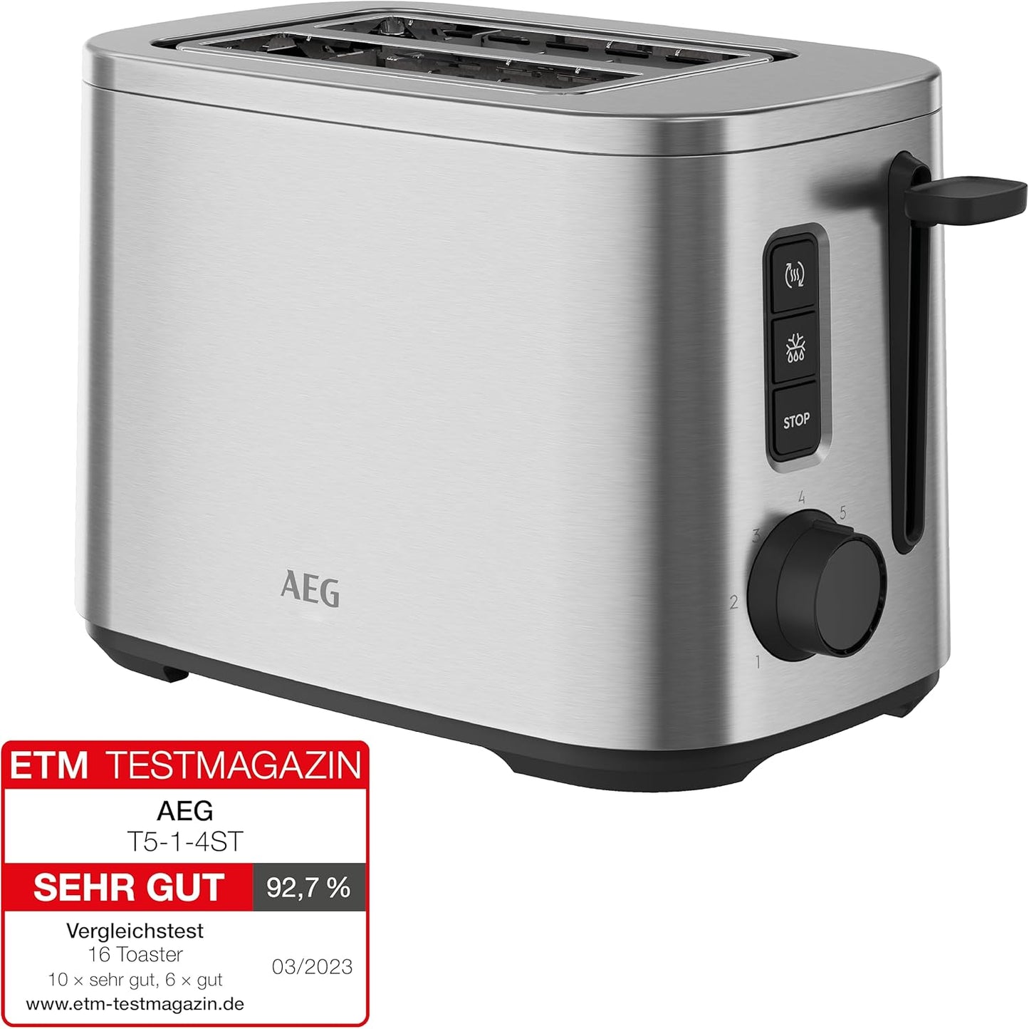 Toaster mit 7 Einstellungen und Countdown-Timer