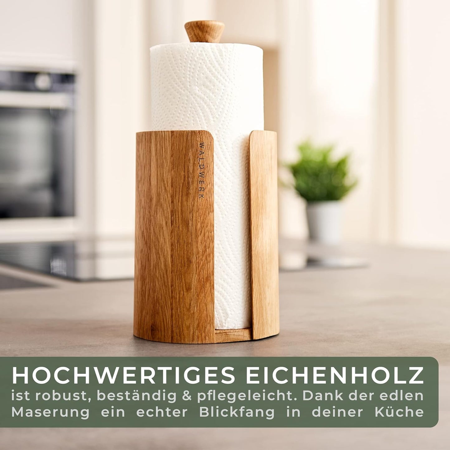 Küchenrollenhalter, Eiche