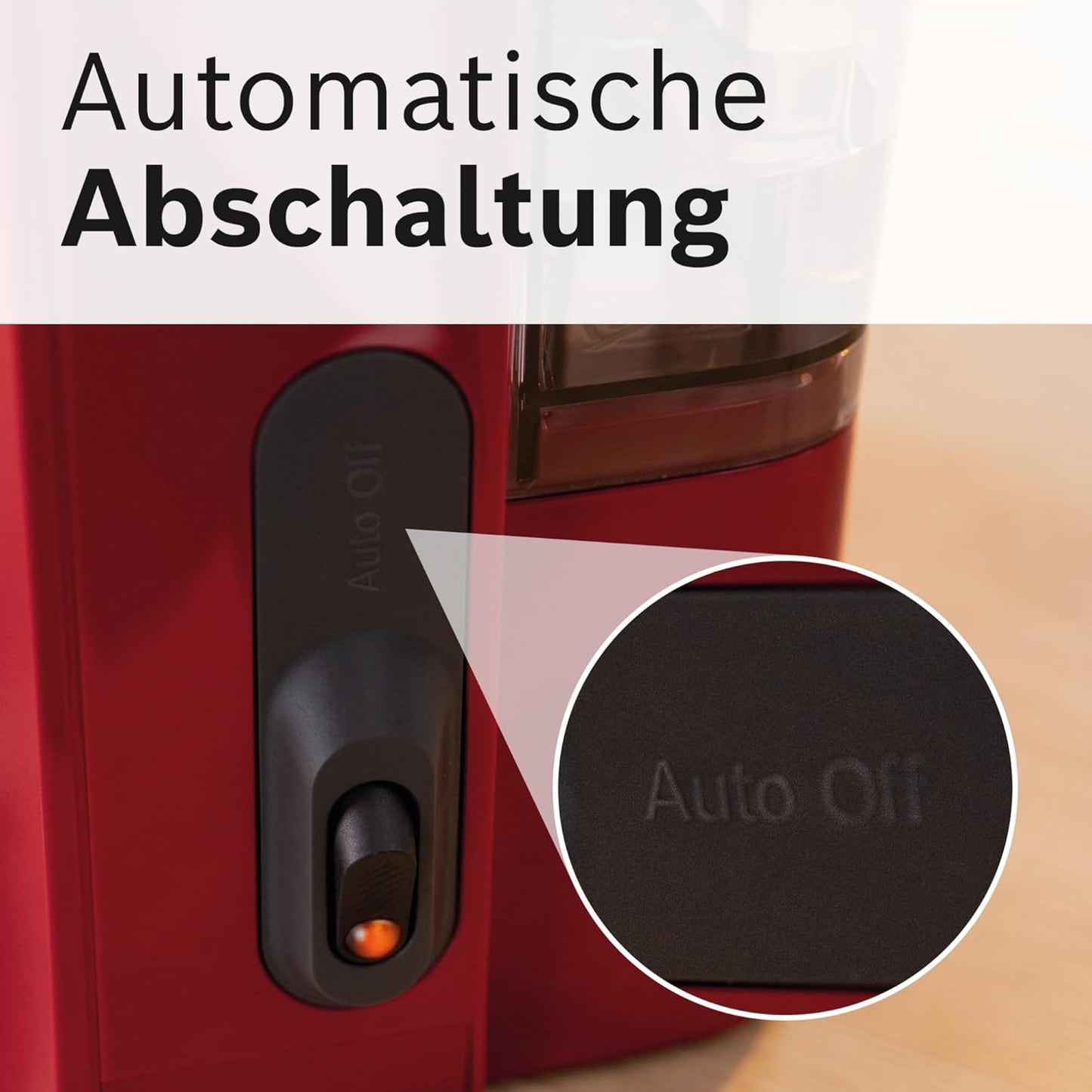 Filterkaffeemaschine MyMoment mit Glaskanne 1,25 L, ohne Aromastufe Rot