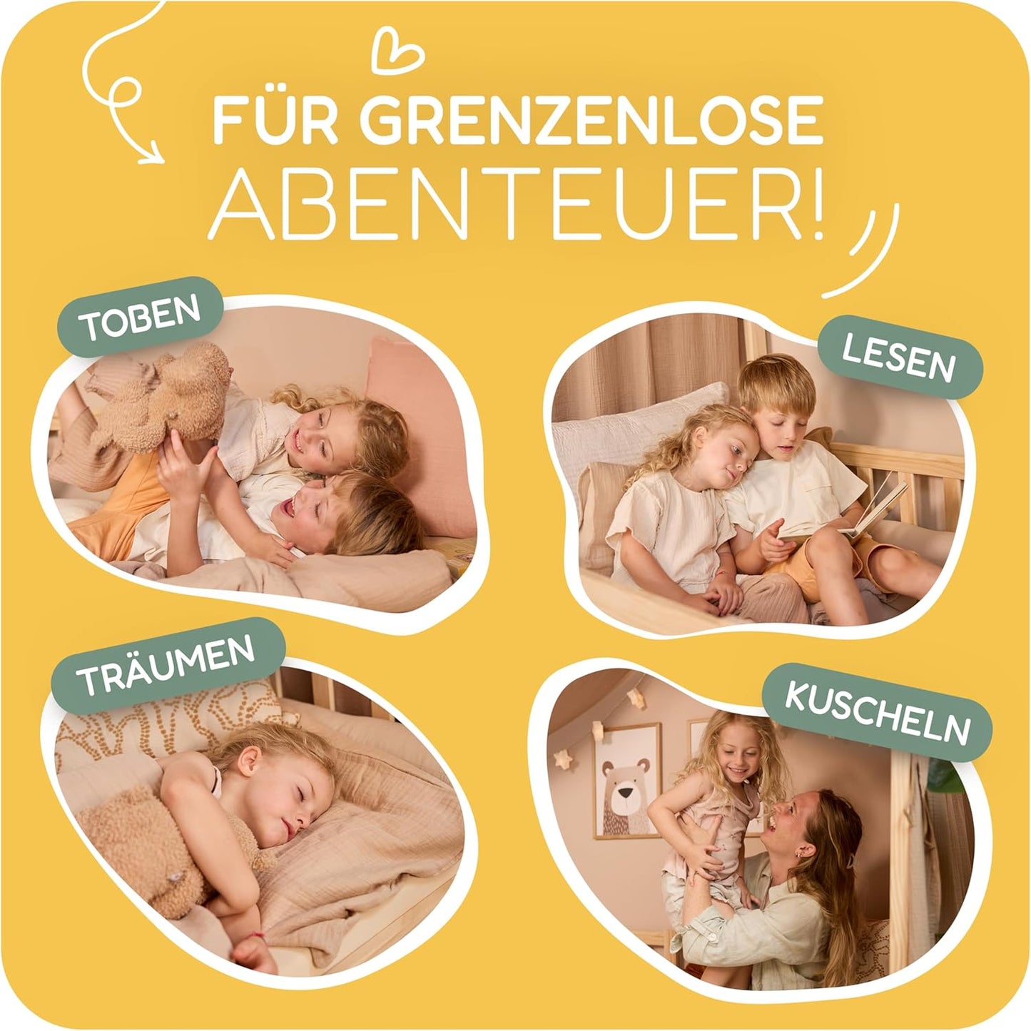 Hausbett Betthimmel, Senfgelb H360 x B135 cm (1er Pack)