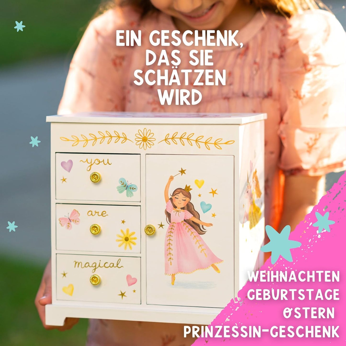 Musikalische Kinderspieluhr mit Spiegel, Perfekte Prinzessin