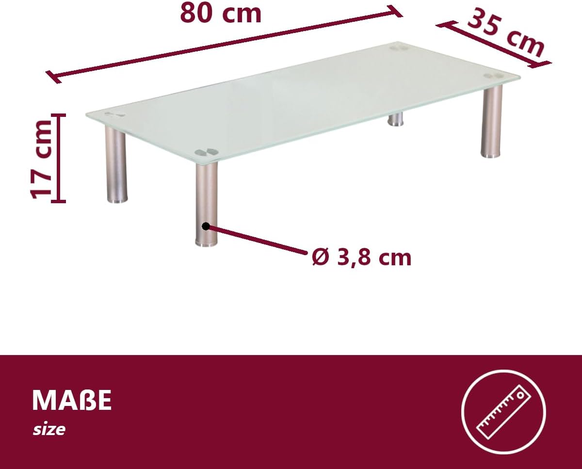 TV-Board/Bildschirmständer, 80 cm, 80cm, Weiss