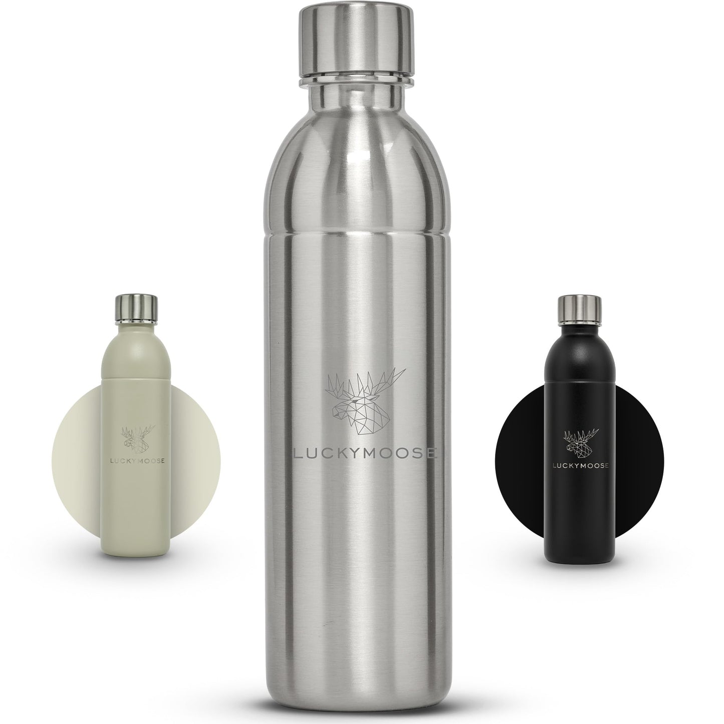 Edelstahlflasche für Wassersprudler, 0.75L, Silver 0,75L (1 Stück)