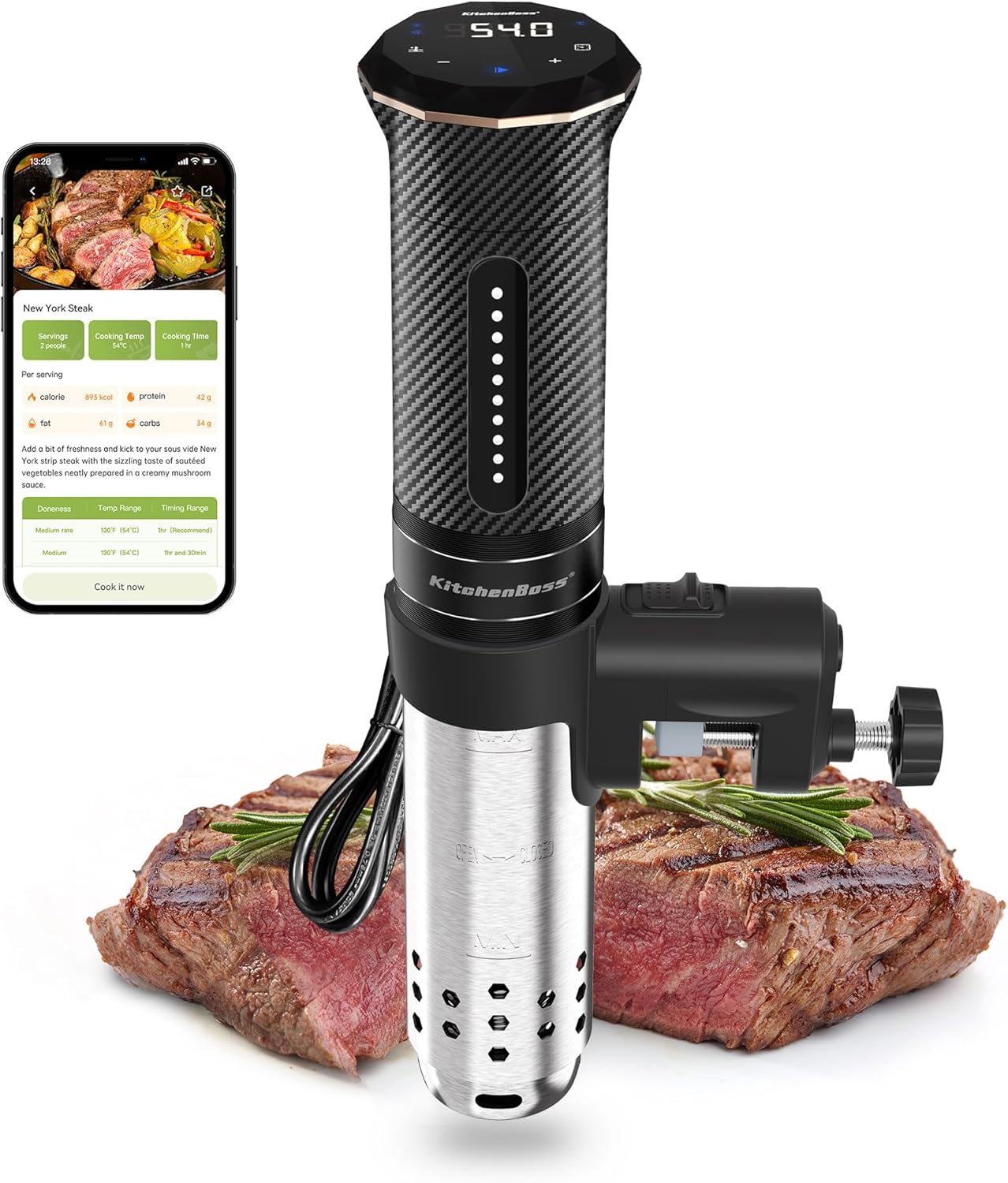 Sous Vide Garer Stick Wi-Fi mit App-Steuerung