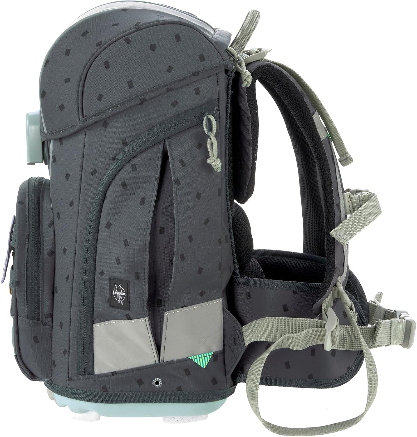 7-teiliges Schulranzen-Set Boxy, Speckles Anthracite