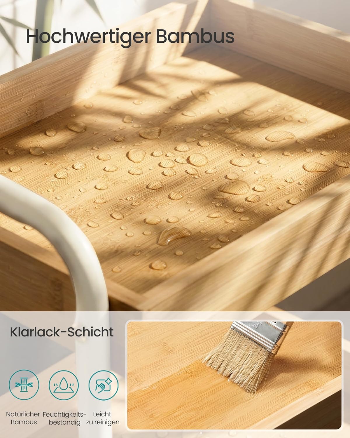 Servierwagen, Naturbeige