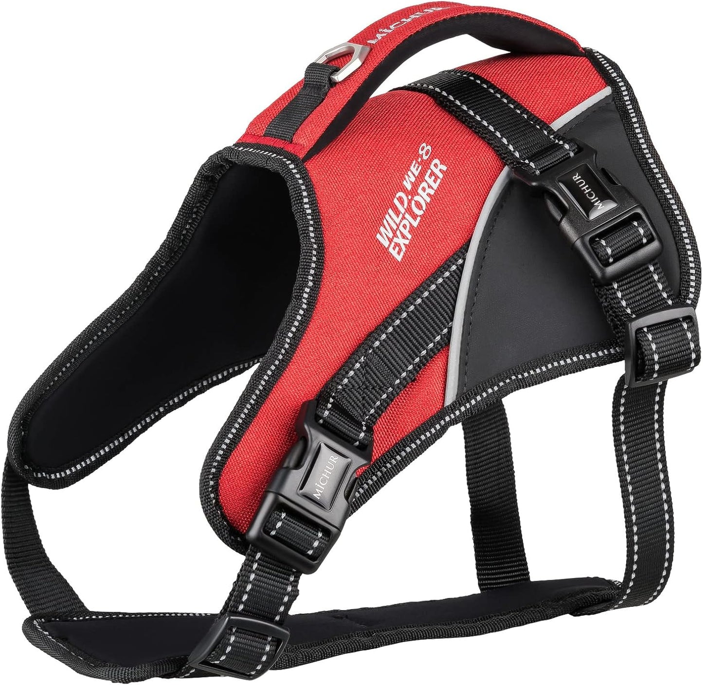 Hundegeschirr Joel mit Reflektoren, wasserdichtes Material, BU: 38-49cm Rot
