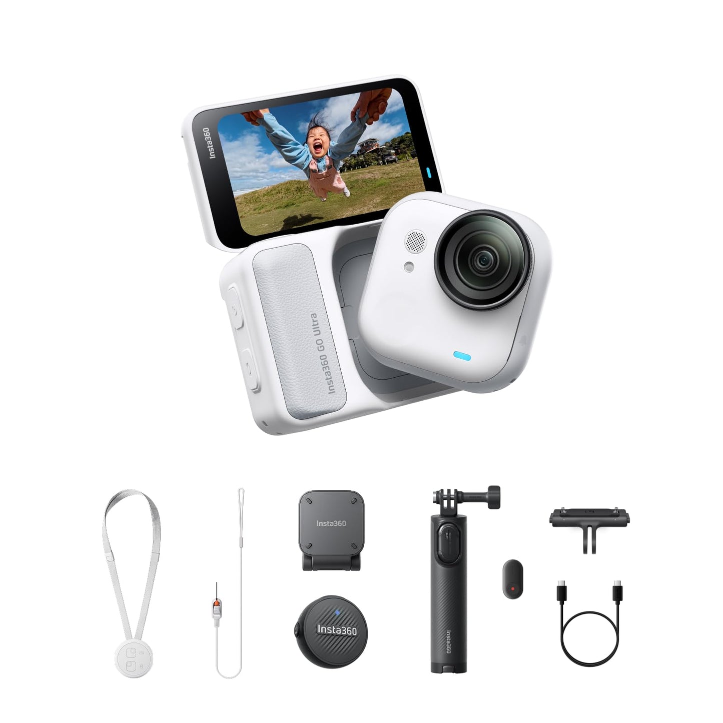 Vlogger-Bundle mit 4K Mini-Cam GO Ultra, Polarweiss Vlogger-Bundle