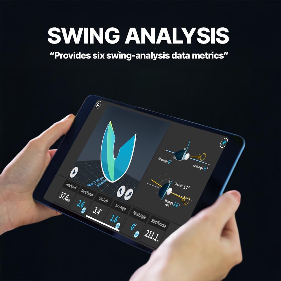 2 Flex Golf-Simulator mit einziehbarem Schwungstab und 3D-Analyse