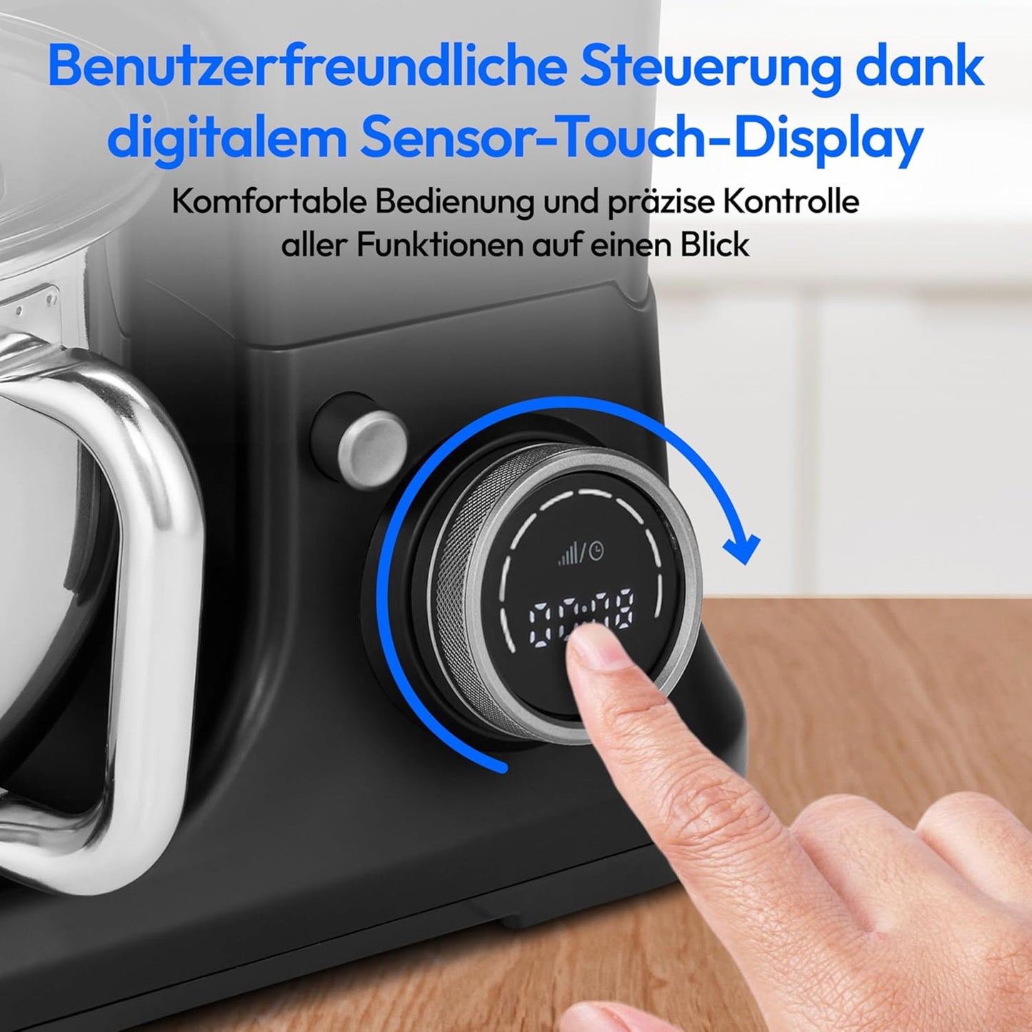 Digitale Küchenmaschine MD18420, Eisschüssel Schwarz