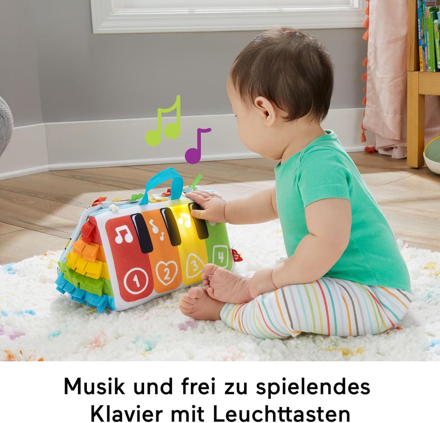 Kick & Play Soft Piano Kissen für Babys ab Geburt, Piano