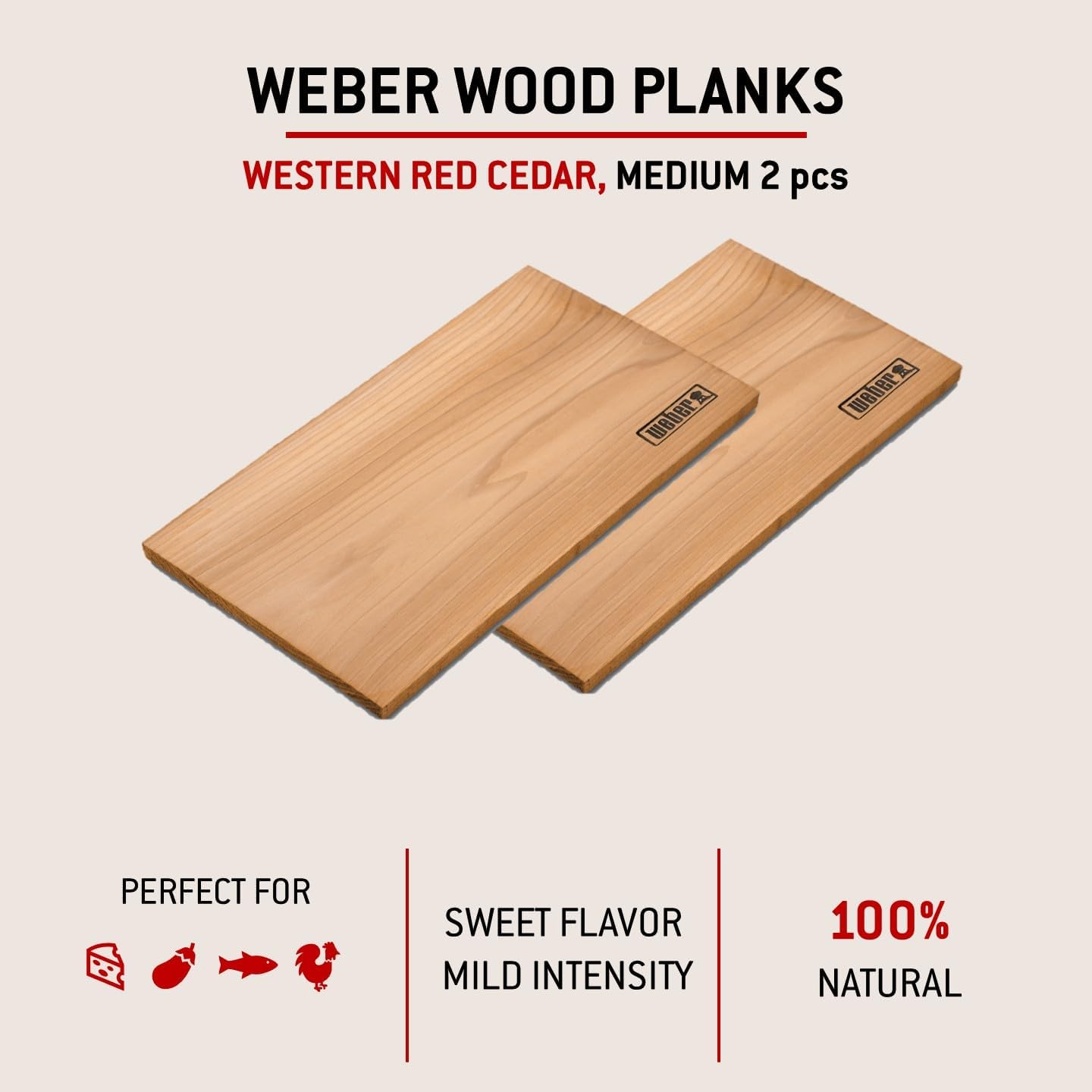 Räucherbretter, Western Red Cedar Wood Planks, Middle