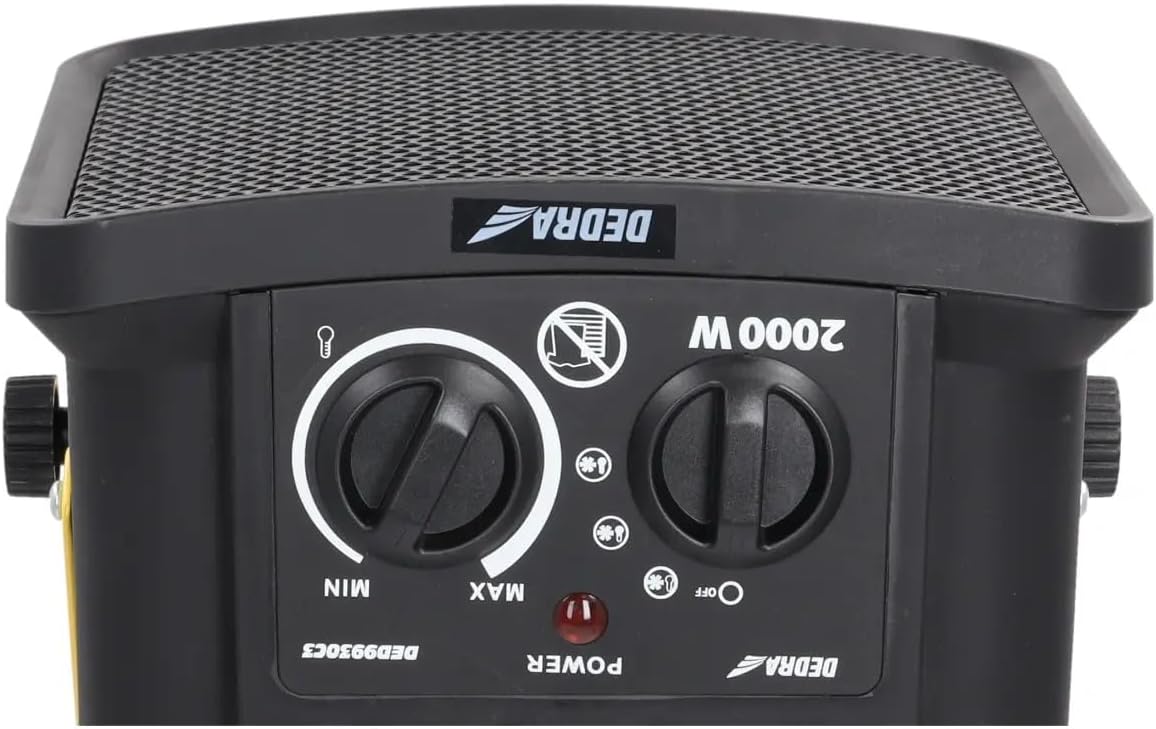Elektrische PTC-Heizung DED9930C3 mit Thermostat, Heizfläche: 20 m² und Leistung 148 m³/h