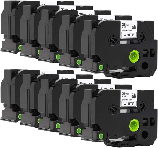 10er Pack Beschriftungsbänder für Brother, 10 pack 36mm